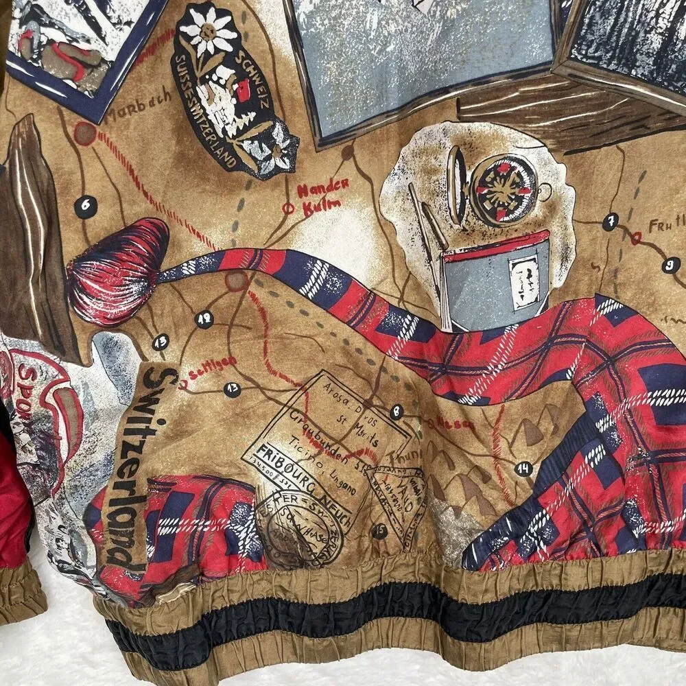 Vintage Studio Ray Track Jacket Womens Petite Med Silk Lined Switzerland Art - Picture 12 of 15